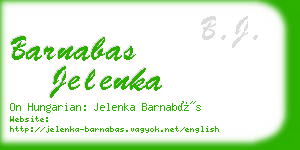 barnabas jelenka business card